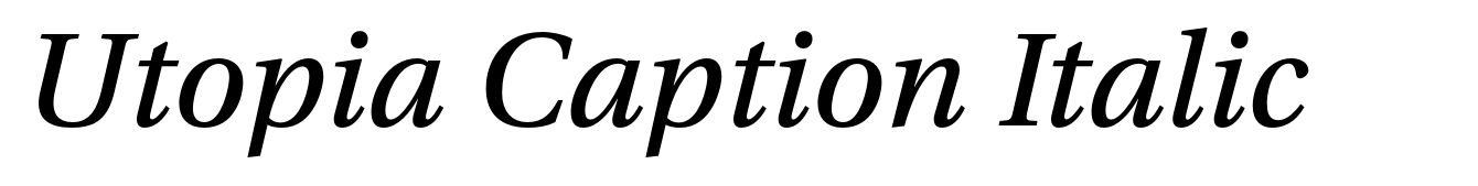 Utopia Caption Italic